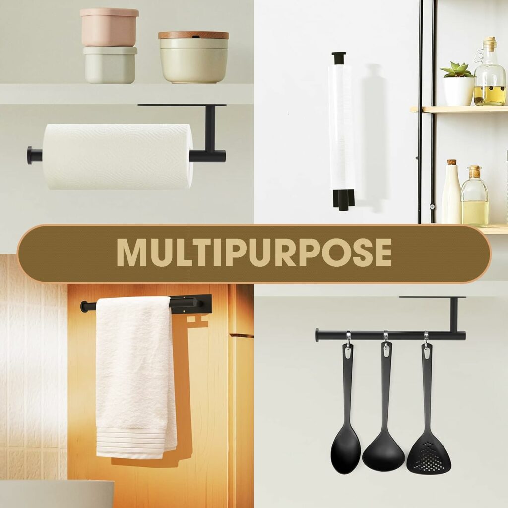 JDGOU Paper Towel Holder Self Adhesive or Drilling,Paper Towel Holder Under Cabinet,Paper Towel Holder Wall Mount Waterproof and Rustproof,Perfect Kitchen Organization for Kitchen,Sink,Bathroom Black JDGOU Paper Towel Holder Self Adhesive or Drilling,Paper Towel Holder Under Cabinet,Paper Towel Holder Wall Mount Waterproof and Rustproof,Perfect Kitchen Organization for Kitchen,Sink,Bathroom Black