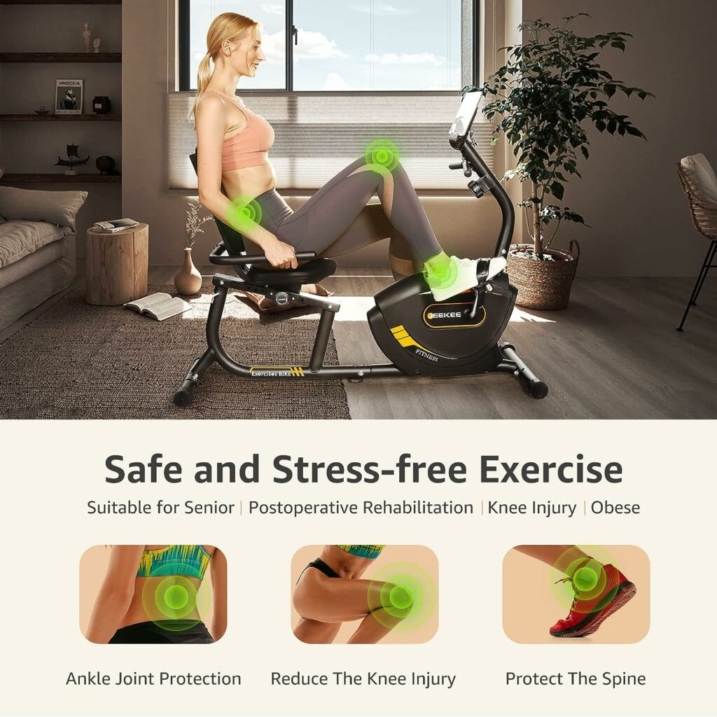 JEEKEE Recumbent Exercise Bike for Adults Seniors - Indoor Magnetic Cycling Fitness Equipment for Home Workout JEEKEE Recumbent Exercise Bike for Adults Seniors - Indoor Magnetic Cycling Fitness Equipment for Home Workout