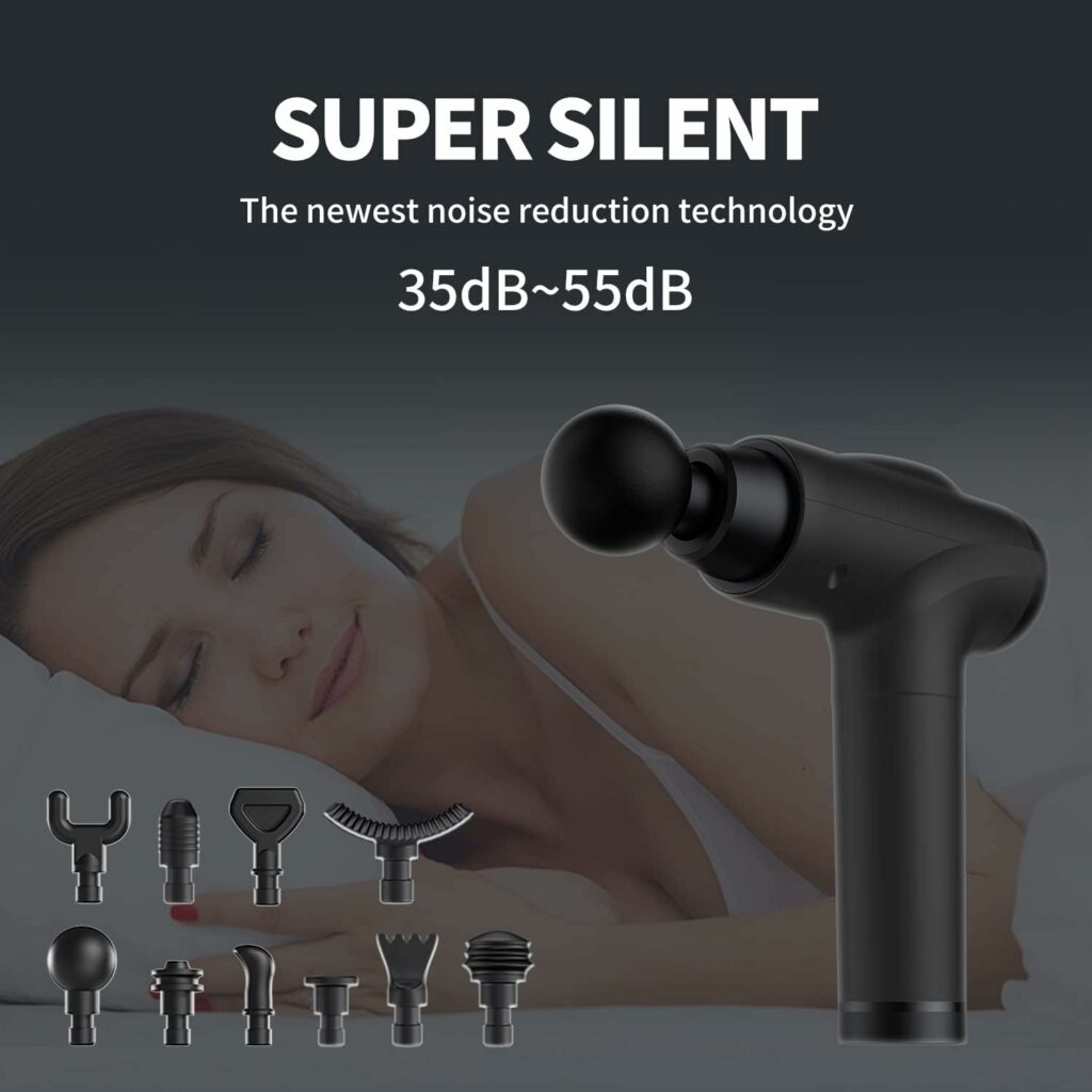OLsky Massage Gun Deep Tissue, Handheld Electric Muscle Massager, High Intensity Percussion Massage Device for Pain Relief with 10 Attachments  30 Speed(Black) OLsky Massage Gun Deep Tissue, Handheld Electric Muscle Massager, High Intensity Percussion Massage Device for Pain Relief with 10 Attachments  30 Speed(Black)