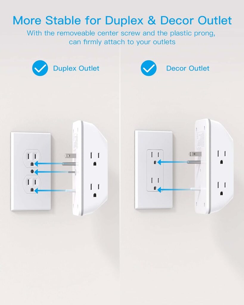 Outlet Extender with Night Light, Multi Plug Outlet, USB Wall Charger Surge Protector 4 USB Charging Port(1USB C), Power Strip Electrical Outlet Splitter Expander for Home Office Dorm Room ETL Listed Outlet Extender with Night Light, Multi Plug Outlet, USB Wall Charger Surge Protector 4 USB Charging Port(1USB C), Power Strip Electrical Outlet Splitter Expander for Home Office Dorm Room ETL Listed