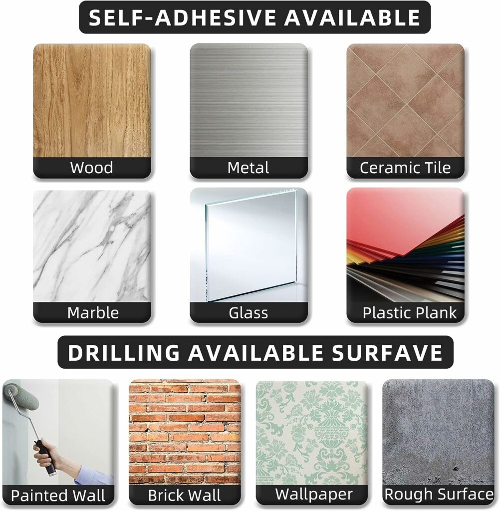 Paper Towel Holder - Self-Adhesive or Drilling, Matte Black Paper Towel Rack Under Cabinet for Kitchen, Upgraded Aluminum Kitchen Roll Holder - Lighter but Stronger Than Stainless Steel! Paper Towel Holder - Self-Adhesive or Drilling, Matte Black Paper Towel Rack Under Cabinet for Kitchen, Upgraded Aluminum Kitchen Roll Holder - Lighter but Stronger Than Stainless Steel!