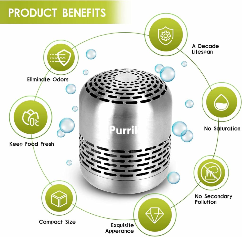 Refrigerator Deodorizer,Lasts for 10 Years,Refrigerator Odor Eliminator,Fridge Deodorizer,Beats Baking Soda and Bamboo Charcoal Air Purifying Bags Refrigerator Deodorizer,Lasts for 10 Years,Refrigerator Odor Eliminator,Fridge Deodorizer,Beats Baking Soda and Bamboo Charcoal Air Purifying Bags
