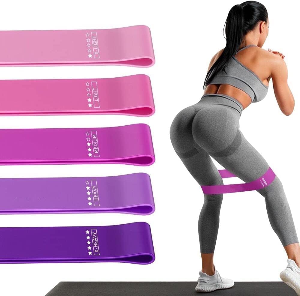 Resistance Loop Exercise Bands Exercise Bands for Home Fitness, Stretching, Strength Training, Physical Therapy,Elastic Workout Bands for Women Men Kids, Set of 5 Resistance Loop Exercise Bands Exercise Bands for Home Fitness, Stretching, Strength Training, Physical Therapy,Elastic Workout Bands for Women Men Kids, Set of 5