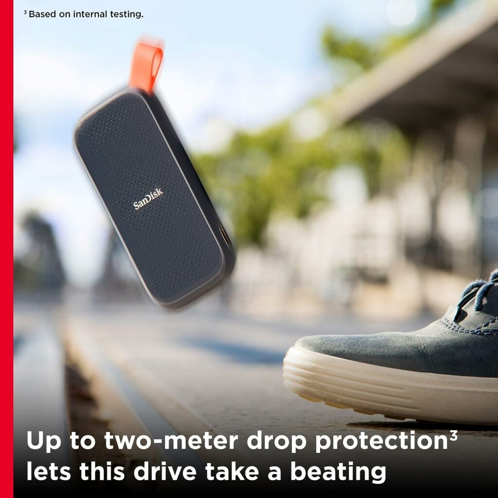 SanDisk 1TB Portable SSD - Up to 800MB/s, USB-C, USB 3.2 Gen 2, External Solid State Drive - SDSSDE30-1T00-G26 SanDisk 1TB Portable SSD - Up to 800MB/s, USB-C, USB 3.2 Gen 2, External Solid State Drive - SDSSDE30-1T00-G26