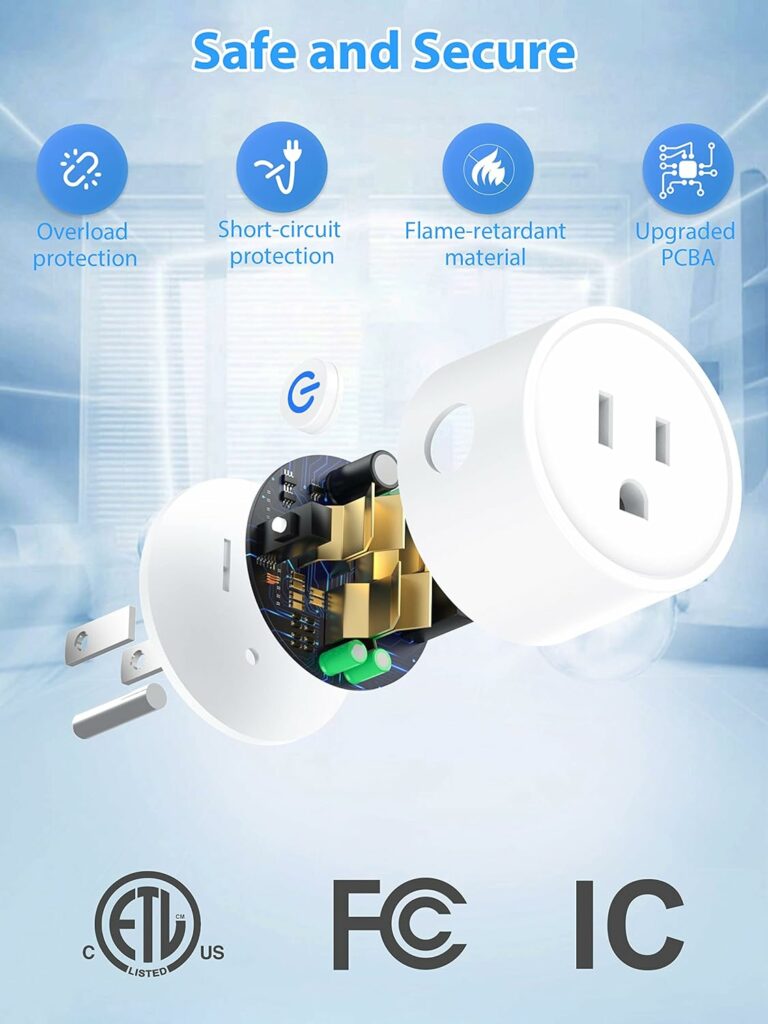 Smart Plug EIGHTREE, Alexa Smart Plugs That Work with Alexa and Google Home, Compatible with SmartThings, Smart Outlet with WiFi Remote Control and Timer Function, 2.4GHz Wi-Fi Only, 4Packs Smart Plug EIGHTREE, Alexa Smart Plugs That Work with Alexa and Google Home, Compatible with SmartThings, Smart Outlet with WiFi Remote Control and Timer Function, 2.4GHz Wi-Fi Only, 4Packs
