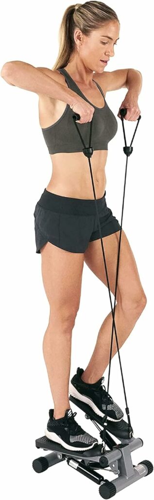 Sunny Health  Fitness Mini Stepper Stair Stepper Exercise Equipment with Resistance Bands Sunny Health  Fitness Mini Stepper Stair Stepper Exercise Equipment with Resistance Bands