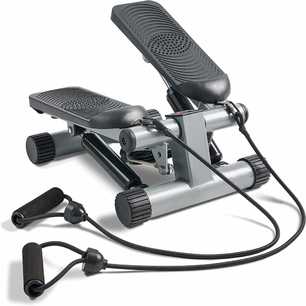 Sunny Health  Fitness Mini Stepper Stair Stepper Exercise Equipment with Resistance Bands Sunny Health  Fitness Mini Stepper Stair Stepper Exercise Equipment with Resistance Bands