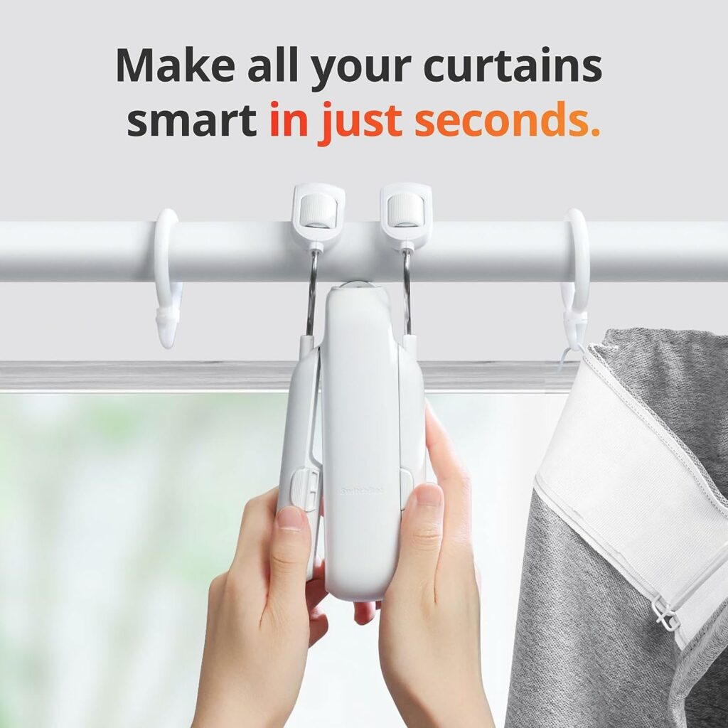 SwitchBot Smart Automatic Curtain Opener - Bluetooth Remote Control with App/Timer, Upgraded High-Performance Motor, Add Hub to Make it Work with Alexa, Google Home, HomeKit(Curtain 3,Rod) SwitchBot Smart Automatic Curtain Opener - Bluetooth Remote Control with App/Timer, Upgraded High-Performance Motor, Add Hub to Make it Work with Alexa, Google Home, HomeKit(Curtain 3,Rod)