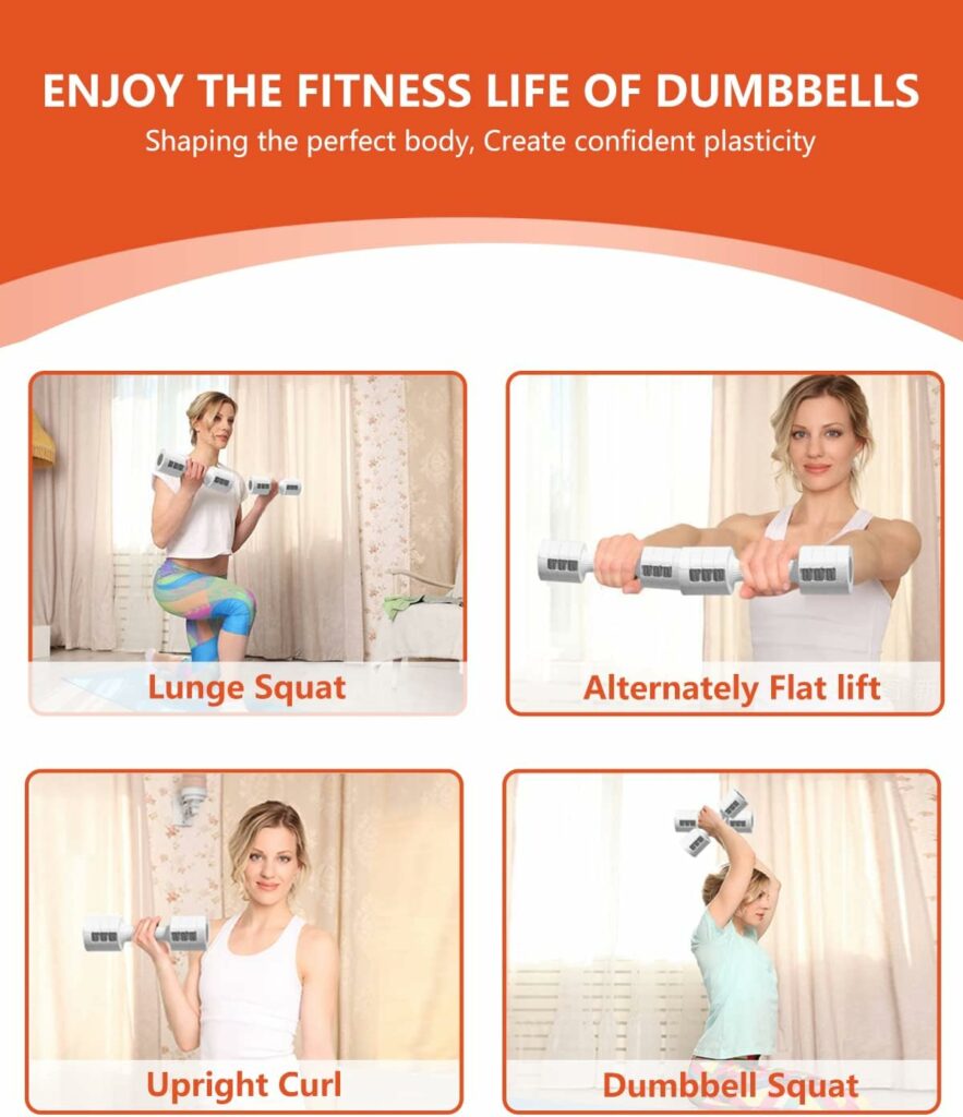 TRAKMAXI Adjustable Dumbbell Set of 2, Hand Weights Sets for Women, Fast Adjust Dumbbell Weight,6 In 1 Free Weights Barbells For Women Men Home Gym Workout Exercise Strength Training(5lbs each/10lbs Pair) TRAKMAXI Adjustable Dumbbell Set of 2, Hand Weights Sets for Women, Fast Adjust Dumbbell Weight,6 In 1 Free Weights Barbells For Women Men Home Gym Workout Exercise Strength Training(5lbs each/10lbs Pair)