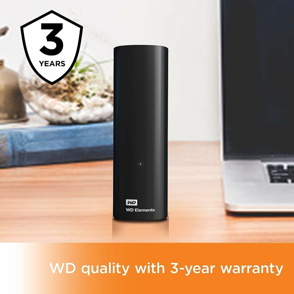 WD 8TB Elements Desktop External Hard Drive, USB 3.0 external hard drive for plug-and-play storage - WDBWLG0080HBK-NESN, Black WD 8TB Elements Desktop External Hard Drive, USB 3.0 external hard drive for plug-and-play storage - WDBWLG0080HBK-NESN, Black