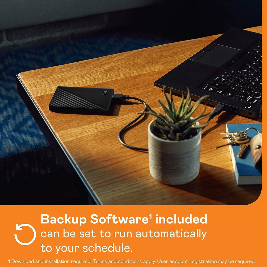 Western Digital 4TB My Passport Portable External Hard Drive with backup software and password protection, Black - WDBPKJ0040BBK-WESN Western Digital 4TB My Passport Portable External Hard Drive with backup software and password protection, Black - WDBPKJ0040BBK-WESN