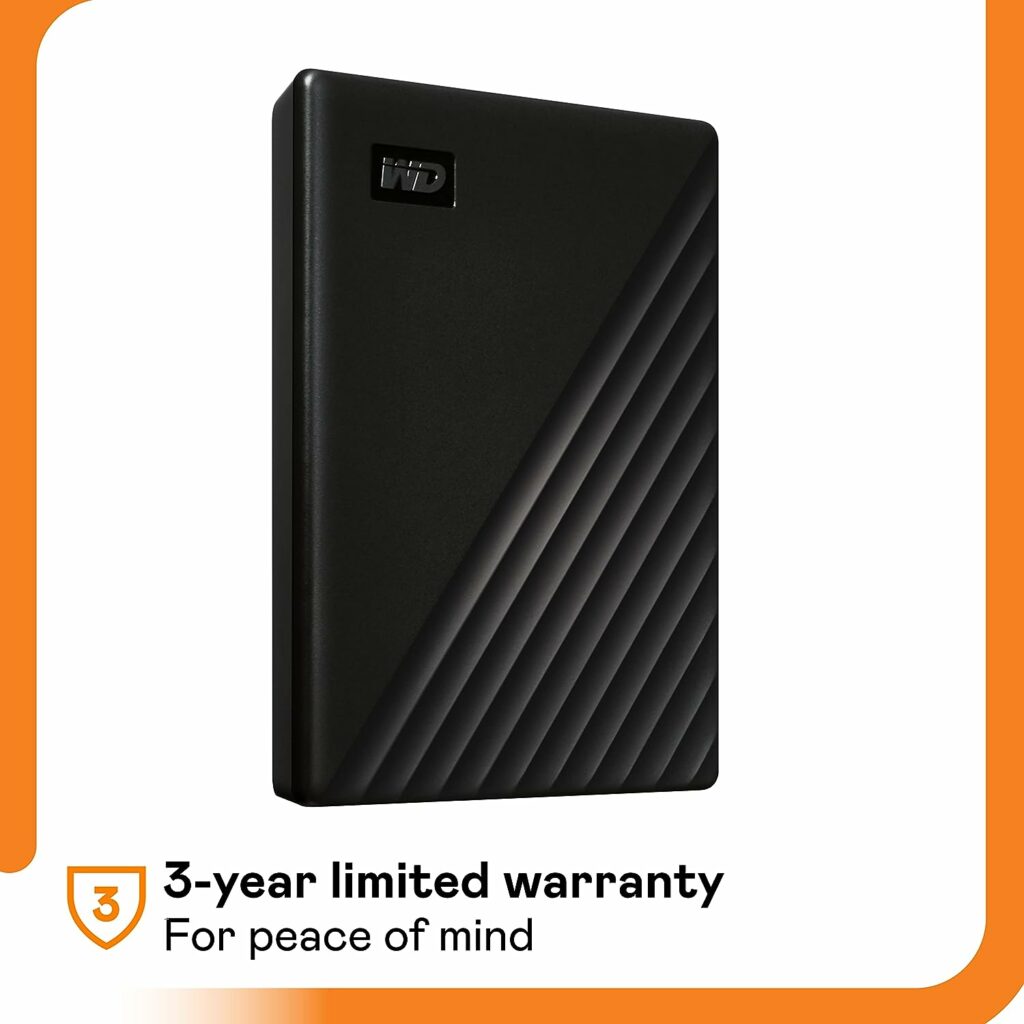 Western Digital 4TB My Passport Portable External Hard Drive with backup software and password protection, Black - WDBPKJ0040BBK-WESN Western Digital 4TB My Passport Portable External Hard Drive with backup software and password protection, Black - WDBPKJ0040BBK-WESN