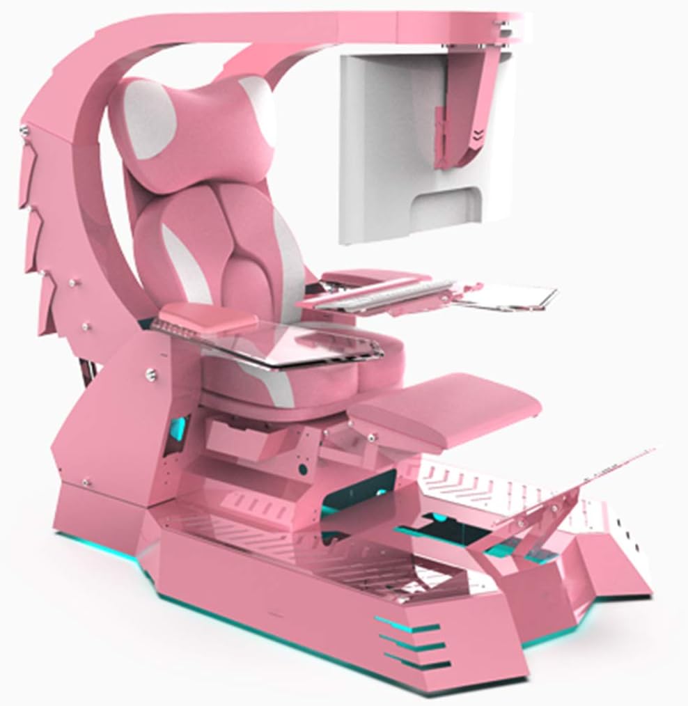 YUYTIN Boss Office Chair Game Cockpit,Gaming Ergonomic PC Chair with Massage Lumbar Support,PU Leather High Back with Footrest YUYTIN Boss Office Chair Game Cockpit,Gaming Ergonomic PC Chair with Massage Lumbar Support,PU Leather High Back with Footrest