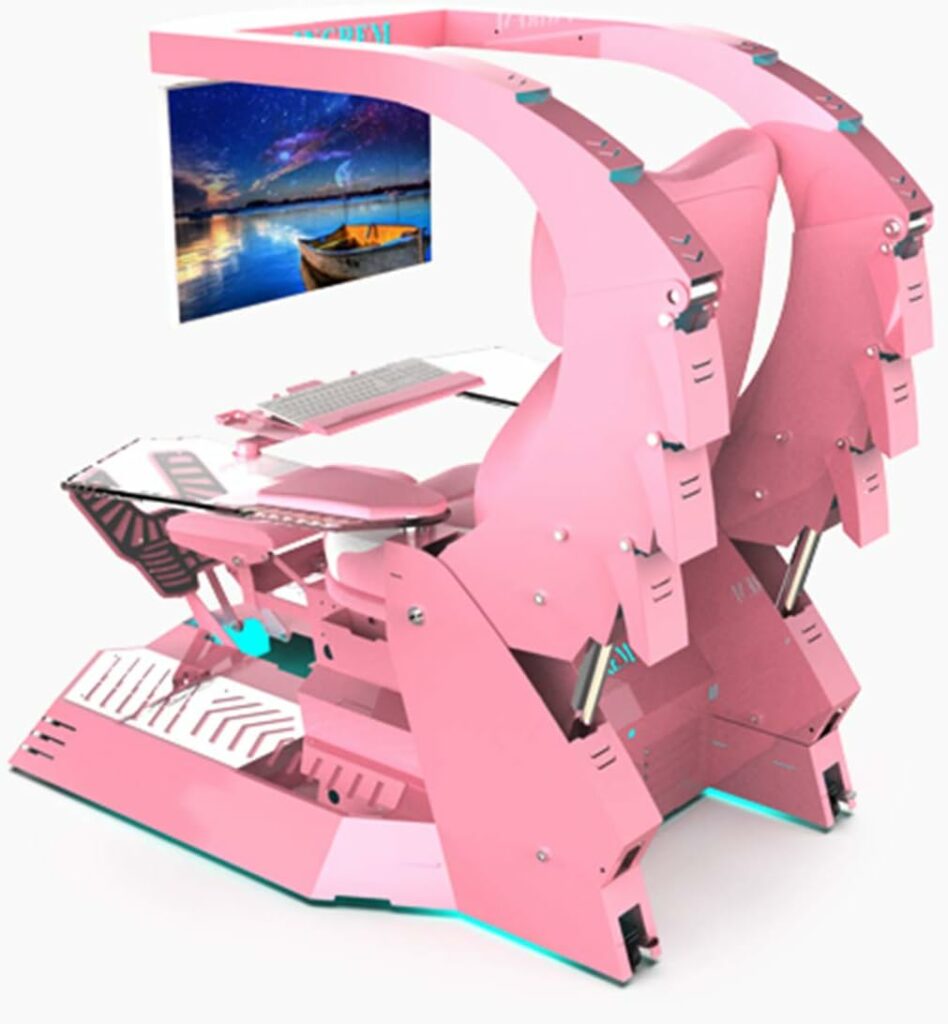 YUYTIN Boss Office Chair Game Cockpit,Gaming Ergonomic PC Chair with Massage Lumbar Support,PU Leather High Back with Footrest YUYTIN Boss Office Chair Game Cockpit,Gaming Ergonomic PC Chair with Massage Lumbar Support,PU Leather High Back with Footrest