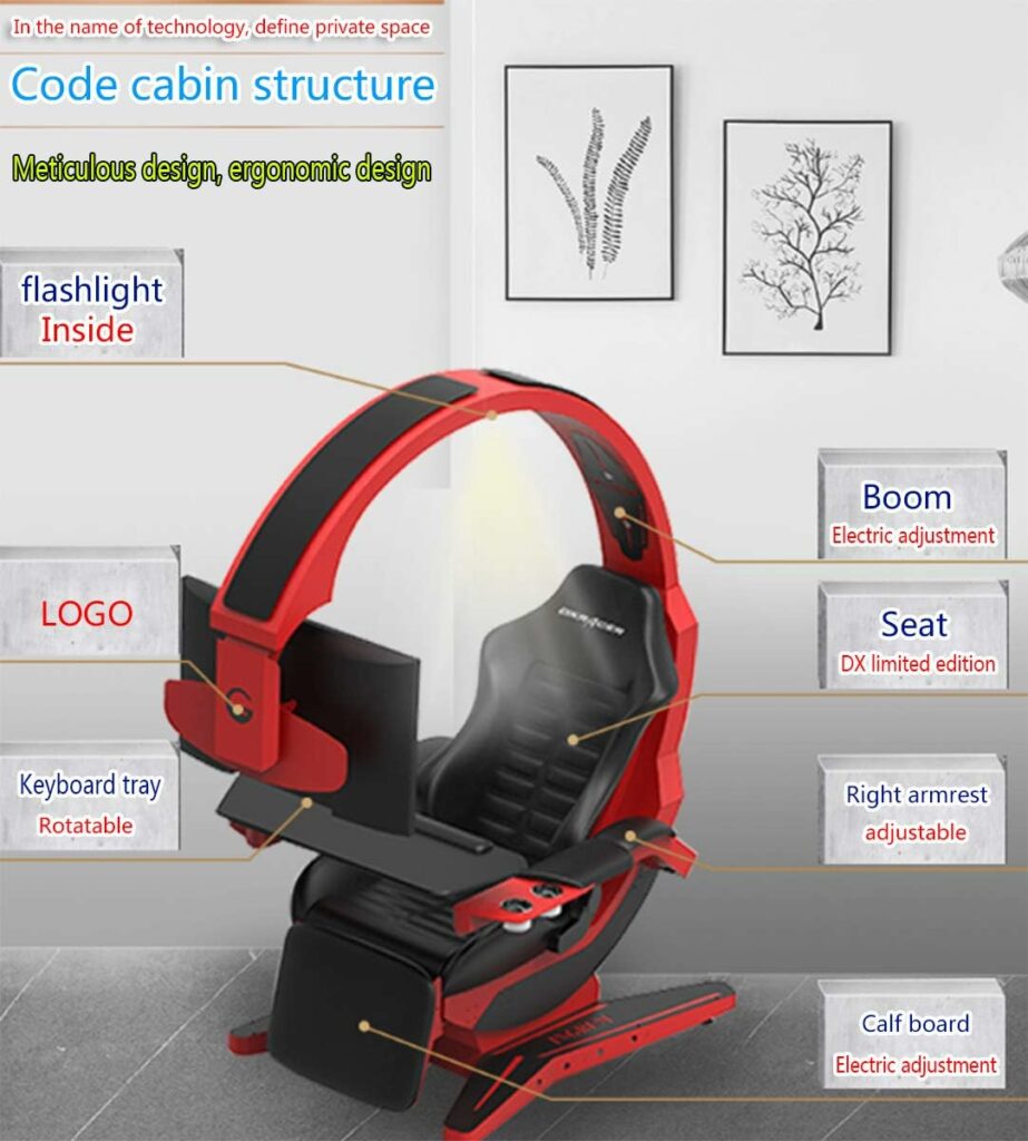 YUYTIN Video Gaming Chair Ergonomic Computer Cockpit Happy-Esports-Chair with Comfortable Neck and Lumbar Spine Tiresome,H YUYTIN Video Gaming Chair Ergonomic Computer Cockpit Happy-Esports-Chair with Comfortable Neck and Lumbar Spine Tiresome,H