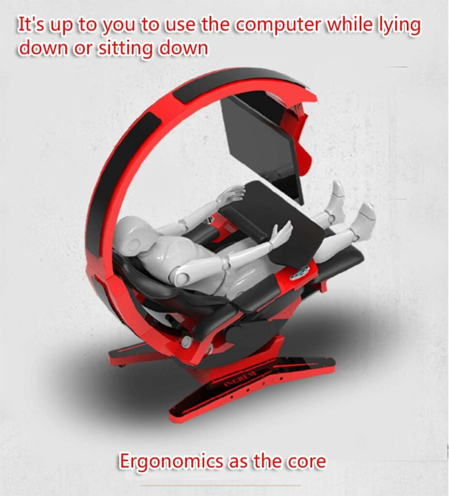 YUYTIN Video Gaming Chair Ergonomic Computer Cockpit Happy-Esports-Chair with Comfortable Neck and Lumbar Spine Tiresome,H YUYTIN Video Gaming Chair Ergonomic Computer Cockpit Happy-Esports-Chair with Comfortable Neck and Lumbar Spine Tiresome,H