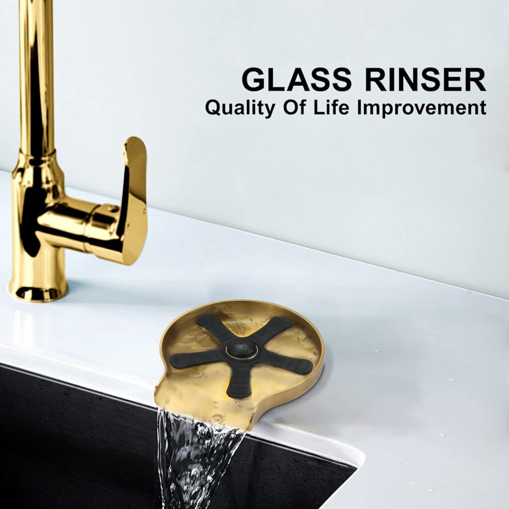 2023 Newest Gold Glass Rinser for Kitchen Sink - Bottle Cleaner,Cup Rinser,Glass Washer for Kitchen Sink,Sink Accessories,Faucet Attachment,Kitchen Gadgets,Bar Sink Auto Glass Rinser,Stainless Steel 2023 Newest Gold Glass Rinser for Kitchen Sink - Bottle Cleaner,Cup Rinser,Glass Washer for Kitchen Sink,Sink Accessories,Faucet Attachment,Kitchen Gadgets,Bar Sink Auto Glass Rinser,Stainless Steel