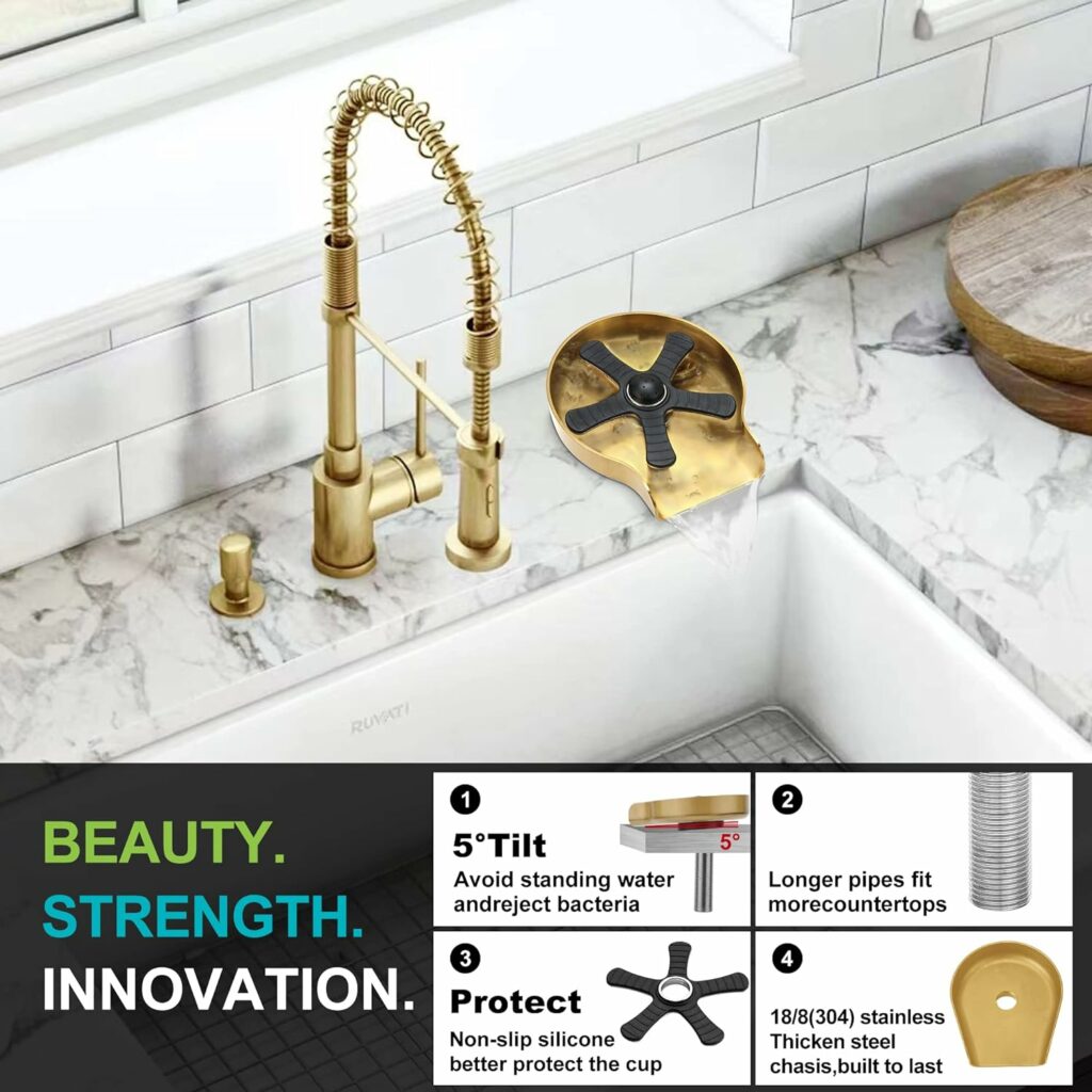 2023 Newest Gold Glass Rinser for Kitchen Sink - Bottle Cleaner,Cup Rinser,Glass Washer for Kitchen Sink,Sink Accessories,Faucet Attachment,Kitchen Gadgets,Bar Sink Auto Glass Rinser,Stainless Steel 2023 Newest Gold Glass Rinser for Kitchen Sink - Bottle Cleaner,Cup Rinser,Glass Washer for Kitchen Sink,Sink Accessories,Faucet Attachment,Kitchen Gadgets,Bar Sink Auto Glass Rinser,Stainless Steel