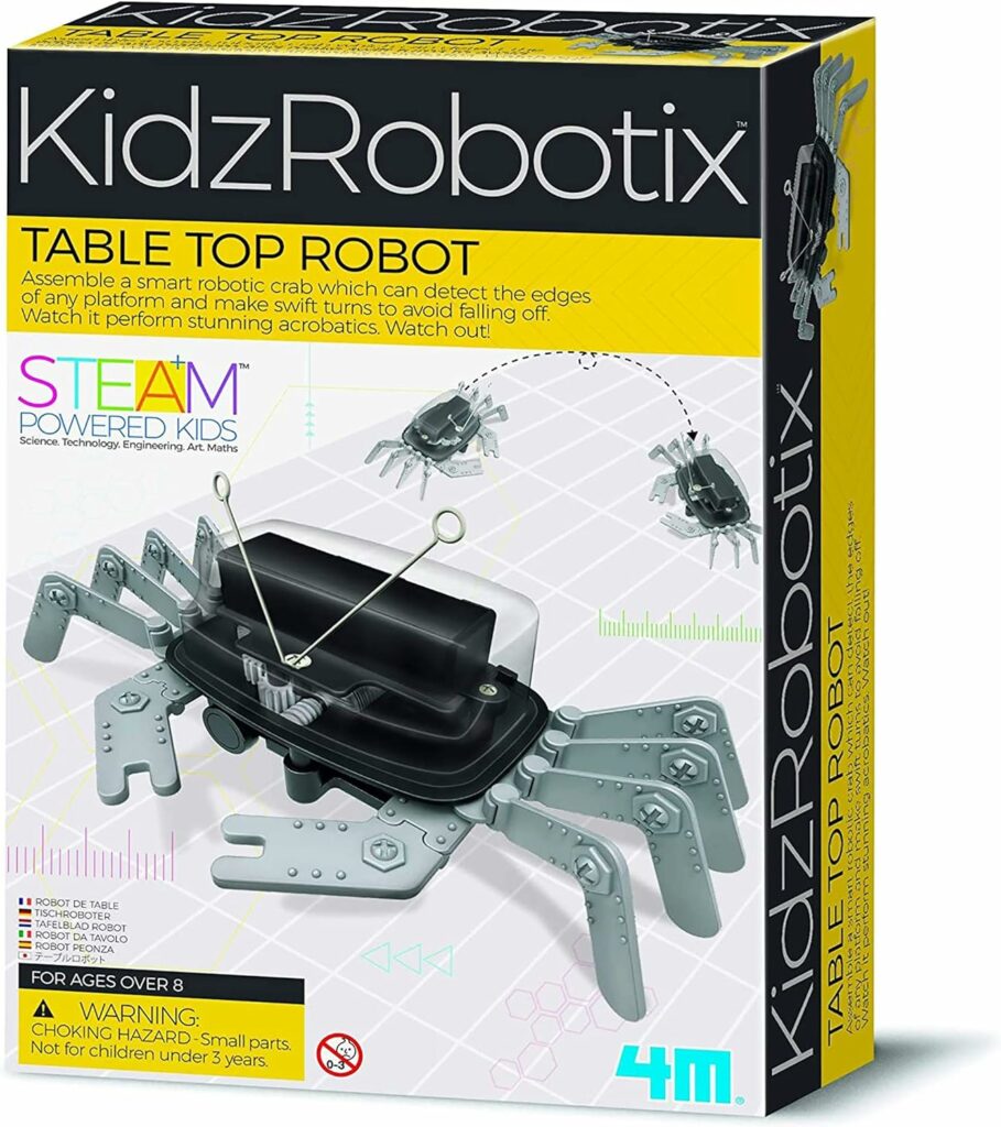 4M 5576 Table Top Robot - DIY Robotics Stem Toys, Engineering Edge Detector Gift for Kids  Teens, Boys  Girls (Packaging May Vary) 4M 5576 Table Top Robot - DIY Robotics Stem Toys, Engineering Edge Detector Gift for Kids  Teens, Boys  Girls (Packaging May Vary)