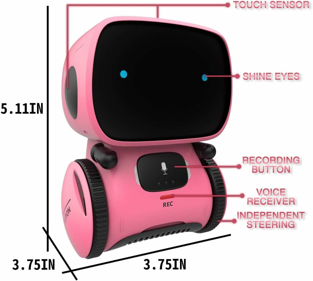 98K Robot Toy for Boys and Girls, Smart Talking Robots Intelligent Partner and Teacher with Voice Control and Touch Sensor, Singing, Dancing, Repeating, Gift Toys for Kids Age 3 and Up 98K Robot Toy for Boys and Girls, Smart Talking Robots Intelligent Partner and Teacher with Voice Control and Touch Sensor, Singing, Dancing, Repeating, Gift Toys for Kids Age 3 and Up