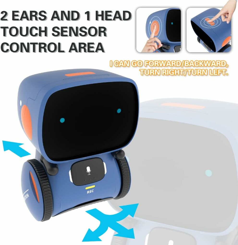 98K Robot Toy for Boys and Girls, Smart Talking Robots Intelligent Partner and Teacher with Voice Control and Touch Sensor, Singing, Dancing, Repeating, Gift Toys for Kids Age 3 and Up 98K Robot Toy for Boys and Girls, Smart Talking Robots Intelligent Partner and Teacher with Voice Control and Touch Sensor, Singing, Dancing, Repeating, Gift Toys for Kids Age 3 and Up