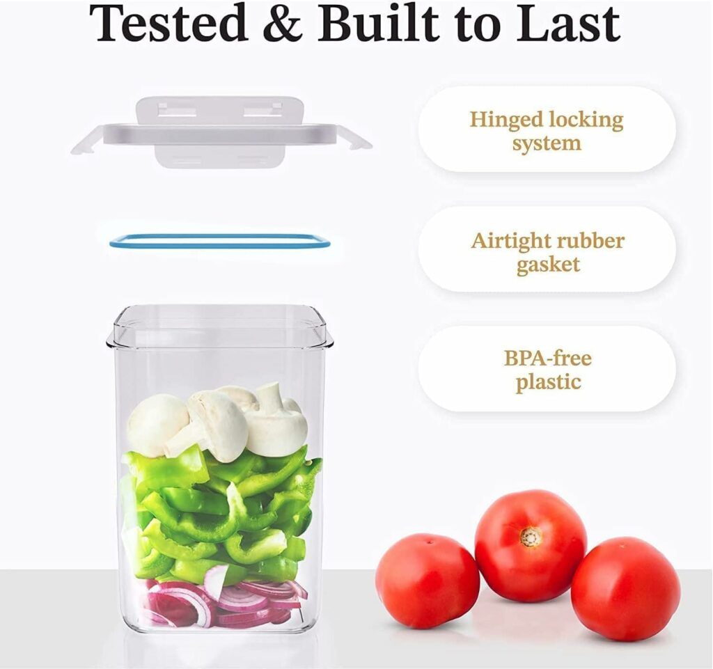Airtight Food Storage Container Set - 24 Piece, Kitchen  Pantry Organization, BPA-Free, Plastic Canisters with Durable Lids Ideal for Cereal, Flour  Sugar - Labels, Marker  Spoon Set Airtight Food Storage Container Set - 24 Piece, Kitchen  Pantry Organization, BPA-Free, Plastic Canisters with Durable Lids Ideal for Cereal, Flour  Sugar - Labels, Marker  Spoon Set