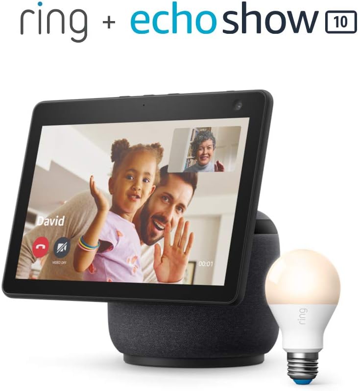 All-new Echo Show 10 (3rd Gen) - Charcoal - bundle with Ring A19 Smart LED Bulb All-new Echo Show 10 (3rd Gen) - Charcoal - bundle with Ring A19 Smart LED Bulb