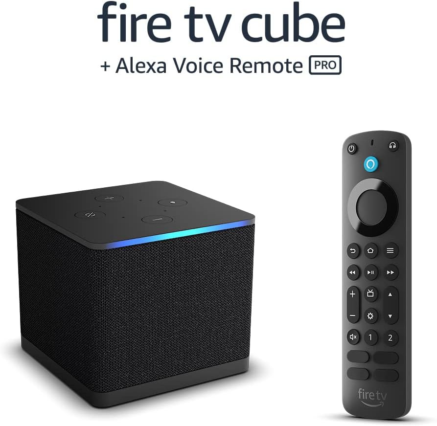 Amazon Fire TV Cube, Hands-free streaming device with Alexa, Wi-Fi 6E, 4K Ultra HD Amazon Fire TV Cube, Hands-free streaming device with Alexa, Wi-Fi 6E, 4K Ultra HD
