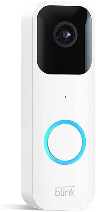 Blink Video Doorbell | Two-way audio, HD video, motion and chime app alerts, and Alexa enabled — wired or wire-free (White) Blink Video Doorbell | Two-way audio, HD video, motion and chime app alerts, and Alexa enabled — wired or wire-free (White)