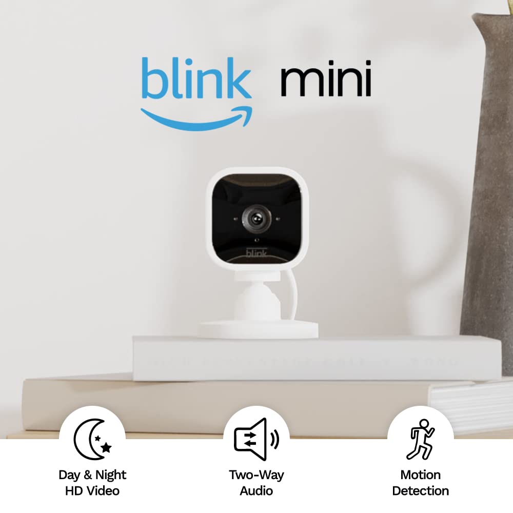Blink Whole Home Bundle – Video Doorbell system (black), Outdoor 4 camera (black), and Mini camera (white) | HD video, motion detection, Works with Alexa Blink Whole Home Bundle – Video Doorbell system (black), Outdoor 4 camera (black), and Mini camera (white) | HD video, motion detection, Works with Alexa