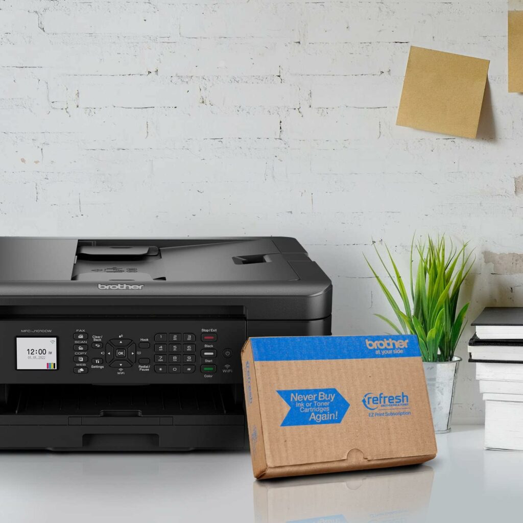 Brother MFC-J1010DW Wireless Color Inkjet All-in-One Printer with Mobile Device and Duplex Printing, Refresh Subscription and Amazon Dash Replenishment Ready : Office Products Brother MFC-J1010DW Wireless Color Inkjet All-in-One Printer with Mobile Device and Duplex Printing, Refresh Subscription and Amazon Dash Replenishment Ready : Office Products