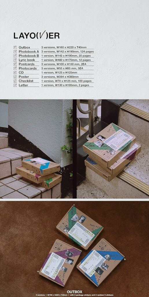 BTS V - Layover album Ver. 3 + [BTS Photocards Set]