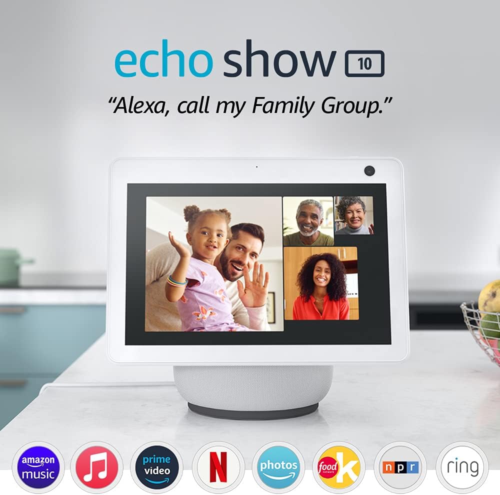 Certified Refurbished Echo Show 10 (3rd Gen) | HD smart display with motion and Alexa | Glacier White Certified Refurbished Echo Show 10 (3rd Gen) | HD smart display with motion and Alexa | Glacier White