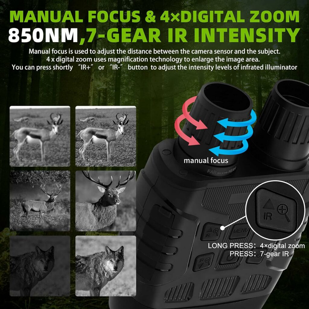 COOGEO Digital Night Vision Goggles for Complete Darkness, Night Vision Binoculars for Adults with Binoculars Harness Bag and 32GB Card, Infrared Goggles for Hunting COOGEO Digital Night Vision Goggles for Complete Darkness, Night Vision Binoculars for Adults with Binoculars Harness Bag and 32GB Card, Infrared Goggles for Hunting
