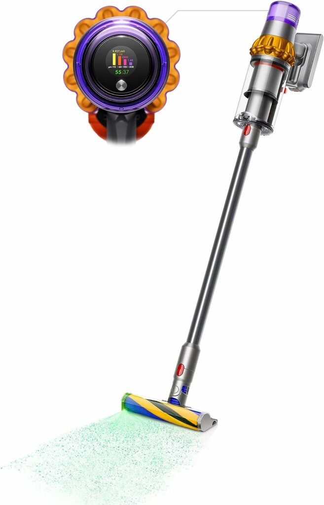 Dyson V15 Detect Cordless Vacuum Cleaner, Multicolor, 10.5L x 9.8W x 49.6H Dyson V15 Detect Cordless Vacuum Cleaner, Multicolor, 10.5L x 9.8W x 49.6H