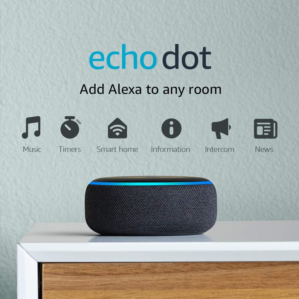 Echo Dot (3rd Gen, 2018 release) - Smart speaker with Alexa - Charcoal Echo Dot (3rd Gen, 2018 release) - Smart speaker with Alexa - Charcoal