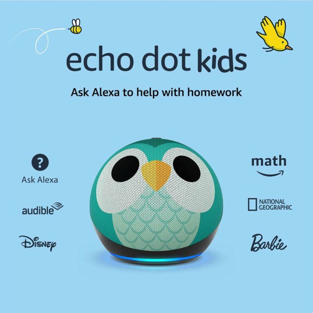 Echo Dot (5th Gen, 2022 release) Kids | Designed for kids, with parental controls | Owl Echo Dot (5th Gen, 2022 release) Kids | Designed for kids, with parental controls | Owl