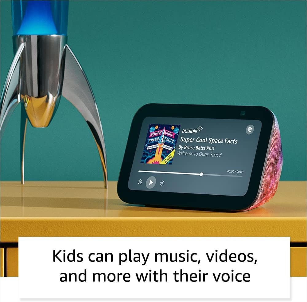 Echo Show 5 (3rd Gen, 2023 release) Kids | Smart display with alarm clock for kids | Galaxy Echo Show 5 (3rd Gen, 2023 release) Kids | Smart display with alarm clock for kids | Galaxy