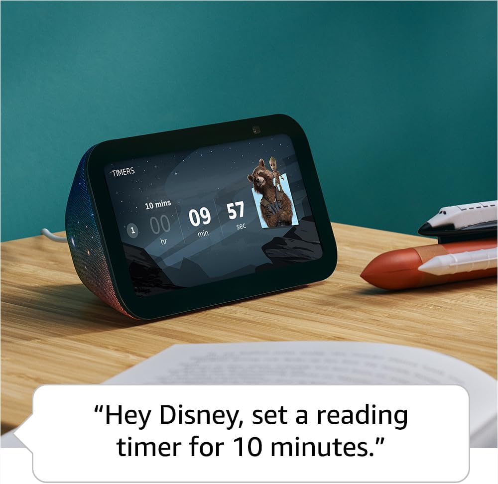 Echo Show 5 (3rd Gen, 2023 release) Kids | Smart display with alarm clock for kids | Galaxy Echo Show 5 (3rd Gen, 2023 release) Kids | Smart display with alarm clock for kids | Galaxy