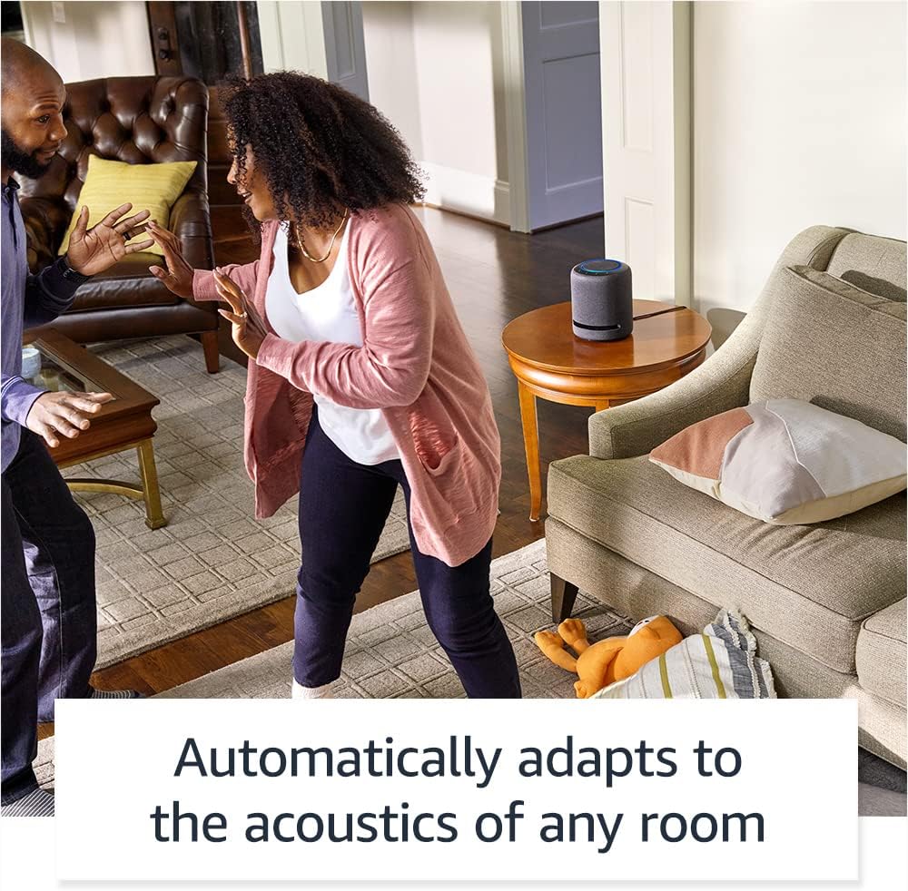 Echo Studio | Our best-sounding smart speaker ever - With Dolby Atmos, spatial audio processing technology, and Alexa | Charcoal Echo Studio | Our best-sounding smart speaker ever - With Dolby Atmos, spatial audio processing technology, and Alexa | Charcoal