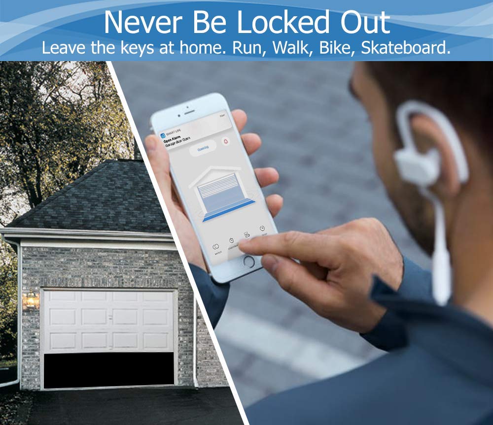 eKyro Smart Garage Door Opener - Universal WiFi Remote Controller Compatible with Alexa, Google Home, iPhone, Siri, Android, 1 2 or 3 Door Security Systems, Updated Model eKyro Smart Garage Door Opener - Universal WiFi Remote Controller Compatible with Alexa, Google Home, iPhone, Siri, Android, 1 2 or 3 Door Security Systems, Updated Model