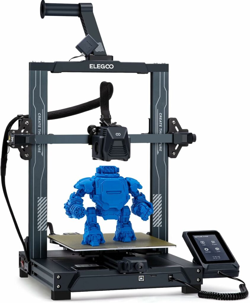 ELEGOO Neptune 3 Pro FDM 3D Printer with Auto Bed Leveling, Dual-Gear Direct Extruder, Dual Lead Screw Drive, Removable Capacitive Screen, 8.85x8.85x11in Large Printing Size ELEGOO Neptune 3 Pro FDM 3D Printer with Auto Bed Leveling, Dual-Gear Direct Extruder, Dual Lead Screw Drive, Removable Capacitive Screen, 8.85x8.85x11in Large Printing Size