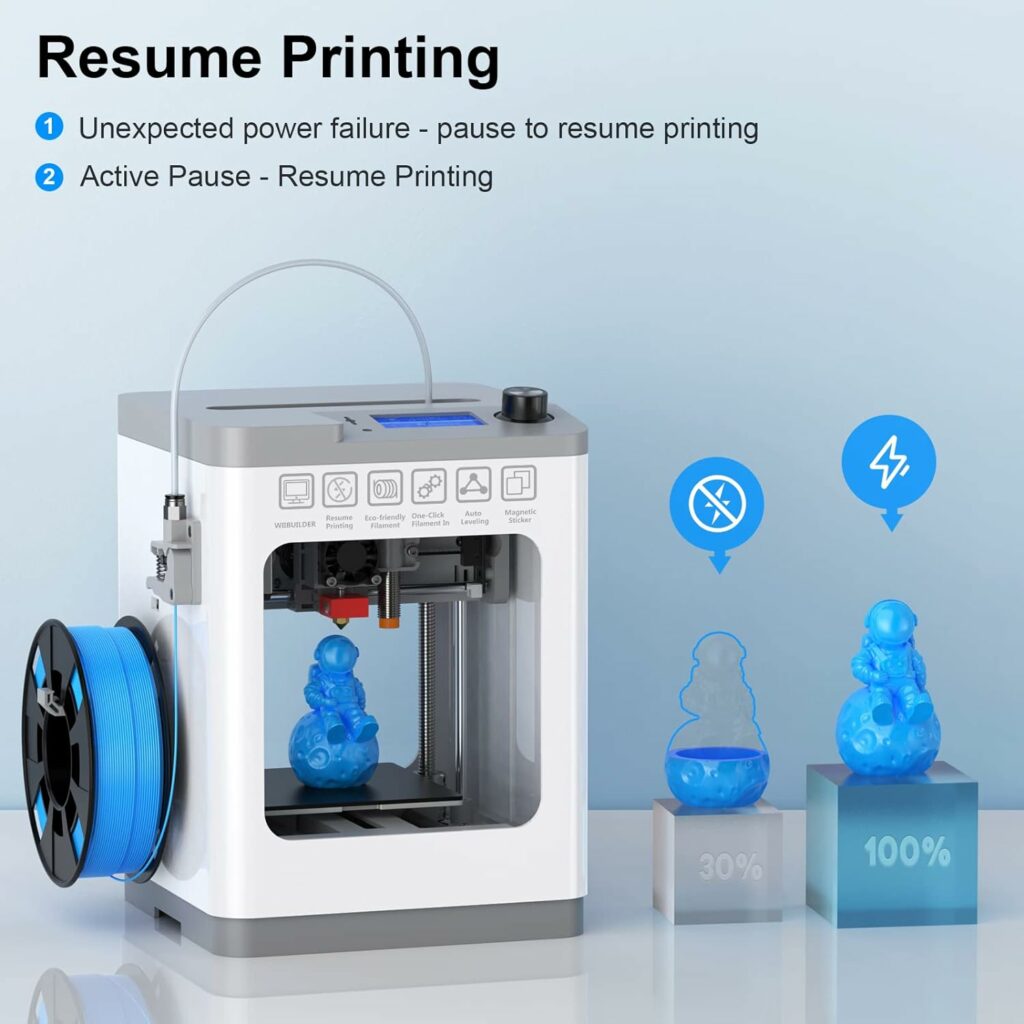 Entina Tina2S 3D Printers with Wi-Fi Cloud Printing, Fully Assembled and Auto Leveling Mini 3D Printer for Beginners, High Precision Printer with Smart Control and Heated Spring Steel Build Plate Entina Tina2S 3D Printers with Wi-Fi Cloud Printing, Fully Assembled and Auto Leveling Mini 3D Printer for Beginners, High Precision Printer with Smart Control and Heated Spring Steel Build Plate