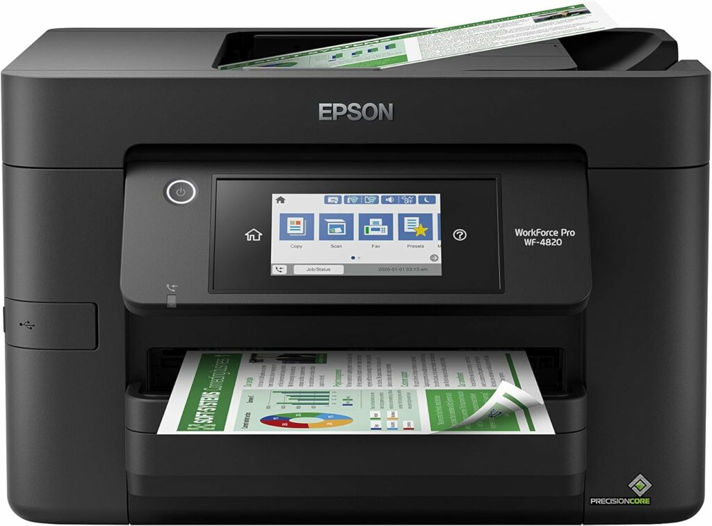 Epson® Workforce® Pro WF-4820 Wireless Color Inkjet All-In-One Printer, Black, Large Epson® Workforce® Pro WF-4820 Wireless Color Inkjet All-In-One Printer, Black, Large