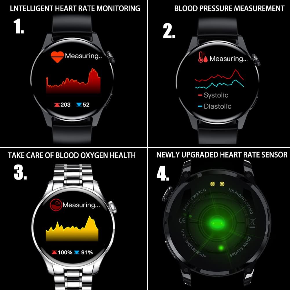FILIEKEU Bluetooth Calls Smart Watch Men Women Heart Rate Sleep Monitor Steps IP67 Waterproof Sport Fitness Tracker 1.3Touch Screen Fasion Black Stainless Steel Smart Watches for Android iOS FILIEKEU Bluetooth Calls Smart Watch Men Women Heart Rate Sleep Monitor Steps IP67 Waterproof Sport Fitness Tracker 1.3Touch Screen Fasion Black Stainless Steel Smart Watches for Android iOS