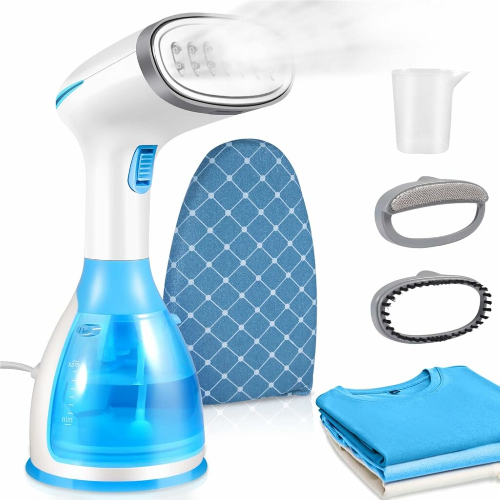 Handheld Steamer for Clothes, 15s Heat-up Portable Clothes Steamer with Ironing Glove, 9.4Oz Capacity Garment Steamer and Fabric Steamer Removes Wrinkles, Steam Iron with Brush for Home Handheld Steamer for Clothes, 15s Heat-up Portable Clothes Steamer with Ironing Glove, 9.4Oz Capacity Garment Steamer and Fabric Steamer Removes Wrinkles, Steam Iron with Brush for Home