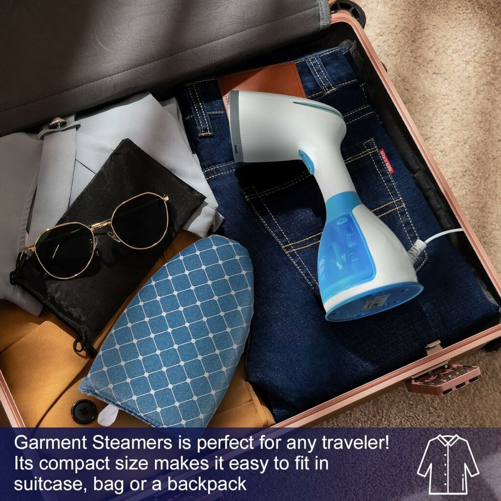 Handheld Steamer for Clothes, 15s Heat-up Portable Clothes Steamer with Ironing Glove, 9.4Oz Capacity Garment Steamer and Fabric Steamer Removes Wrinkles, Steam Iron with Brush for Home Handheld Steamer for Clothes, 15s Heat-up Portable Clothes Steamer with Ironing Glove, 9.4Oz Capacity Garment Steamer and Fabric Steamer Removes Wrinkles, Steam Iron with Brush for Home