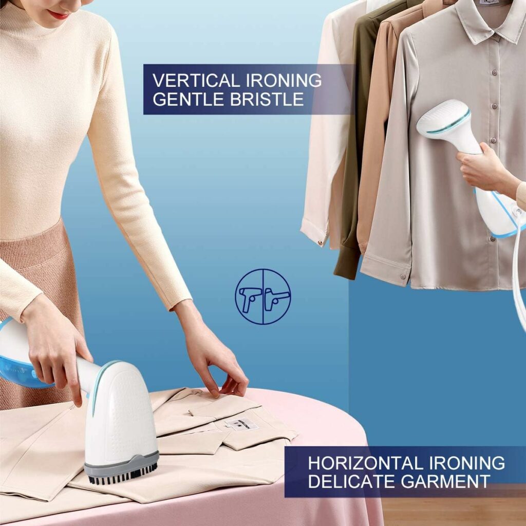 Handheld Steamer for Clothes, 15s Heat-up Portable Clothes Steamer with Ironing Glove, 9.4Oz Capacity Garment Steamer and Fabric Steamer Removes Wrinkles, Steam Iron with Brush for Home Handheld Steamer for Clothes, 15s Heat-up Portable Clothes Steamer with Ironing Glove, 9.4Oz Capacity Garment Steamer and Fabric Steamer Removes Wrinkles, Steam Iron with Brush for Home