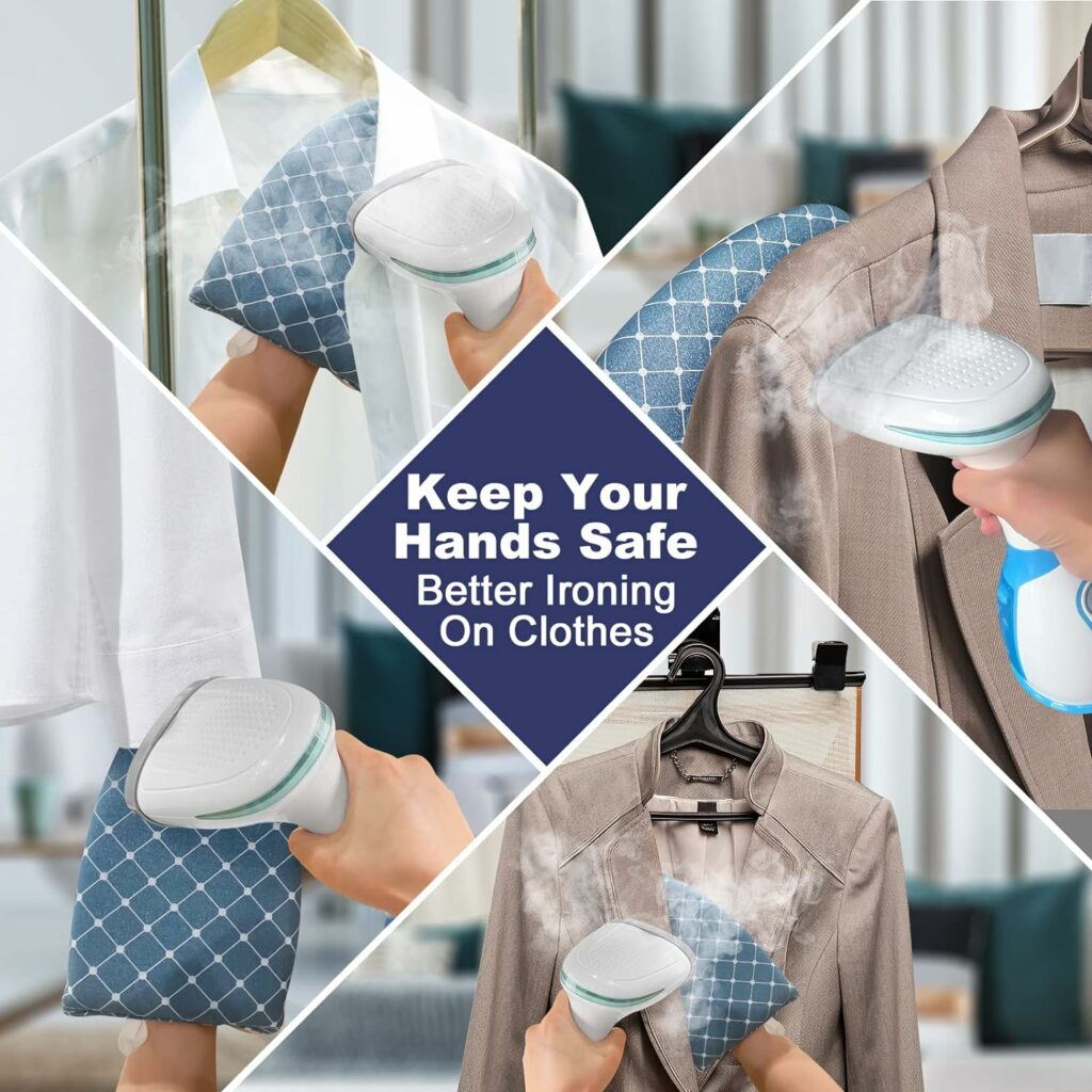 Handheld Steamer for Clothes, 15s Heat-up Portable Clothes Steamer with Ironing Glove, 9.4Oz Capacity Garment Steamer and Fabric Steamer Removes Wrinkles, Steam Iron with Brush for Home Handheld Steamer for Clothes, 15s Heat-up Portable Clothes Steamer with Ironing Glove, 9.4Oz Capacity Garment Steamer and Fabric Steamer Removes Wrinkles, Steam Iron with Brush for Home