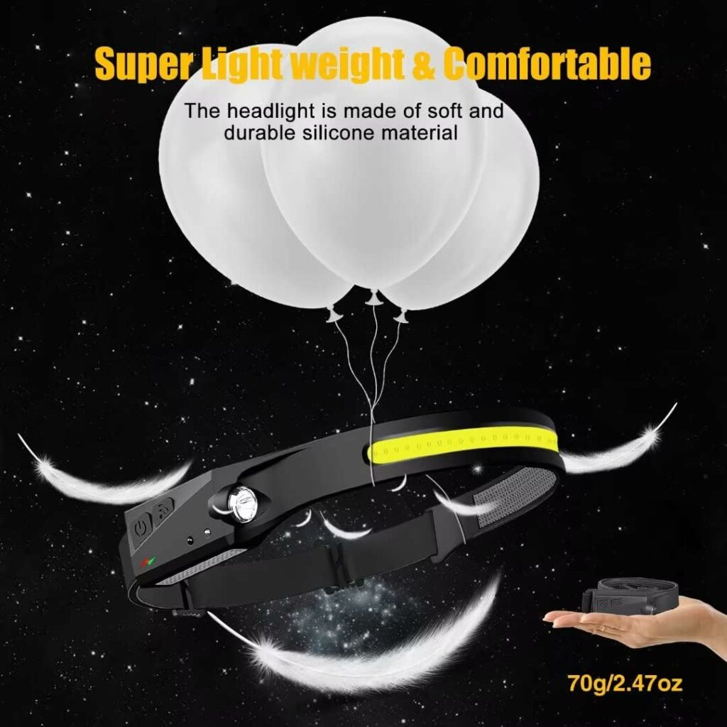 Headlamp Rechargeable 2PCS, 230° Wide Beam Head Lamp LED with Motion Sensor for Adults - Camping Accessories Gear, Waterproof Head Light Flashlight for Hiking, Running, Repairing, Fishing, Cycling Headlamp Rechargeable 2PCS, 230° Wide Beam Head Lamp LED with Motion Sensor for Adults - Camping Accessories Gear, Waterproof Head Light Flashlight for Hiking, Running, Repairing, Fishing, Cycling